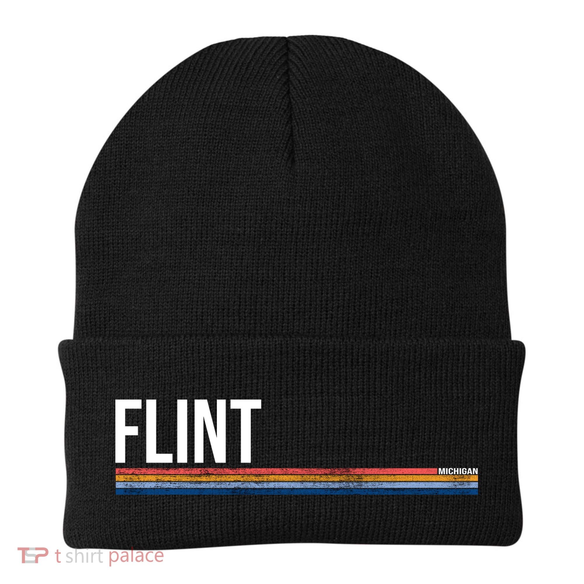 Flint Michigan Retro Beanie