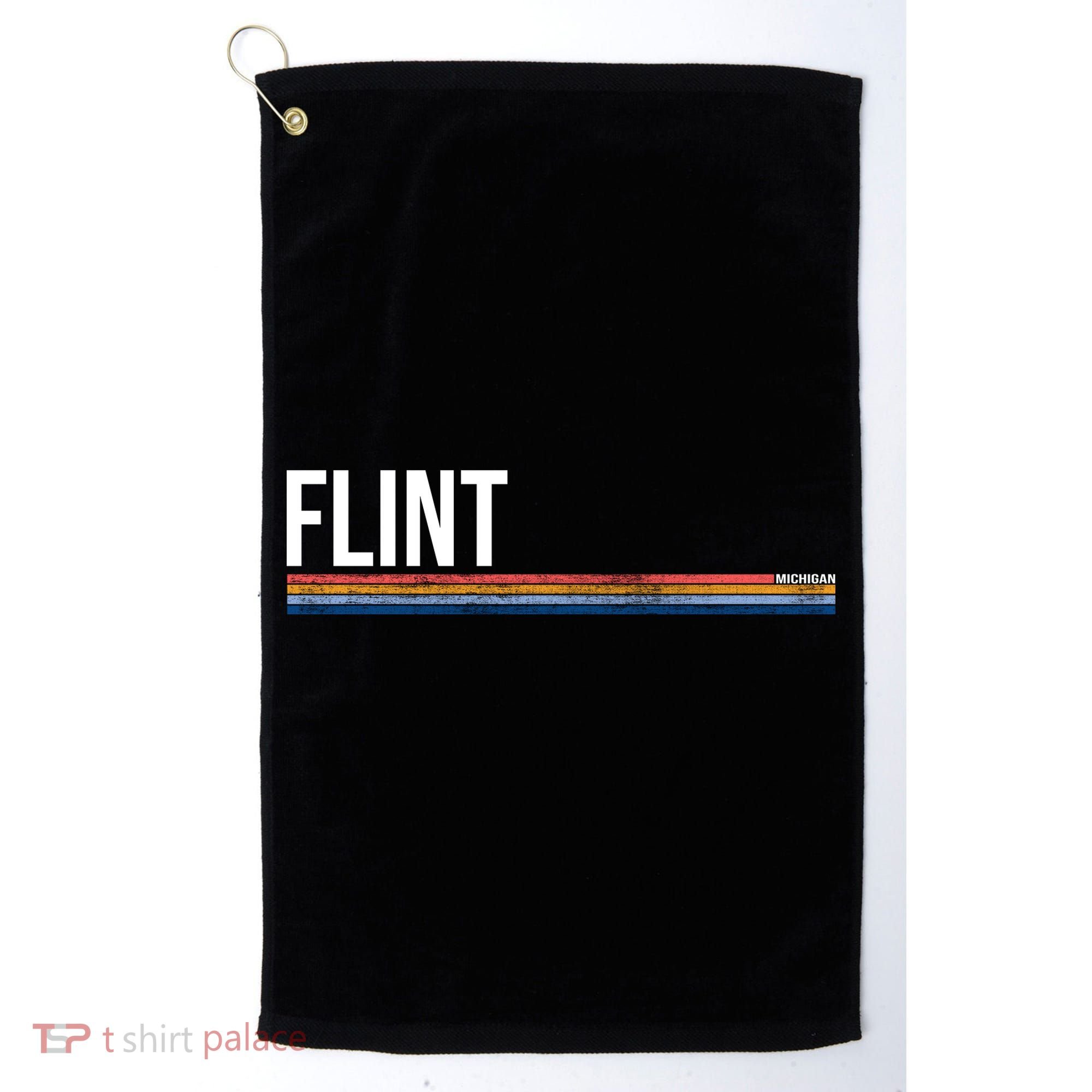 Flint Michigan Retro Golf Towel