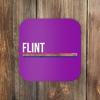 Flint Michigan Retro Coaster