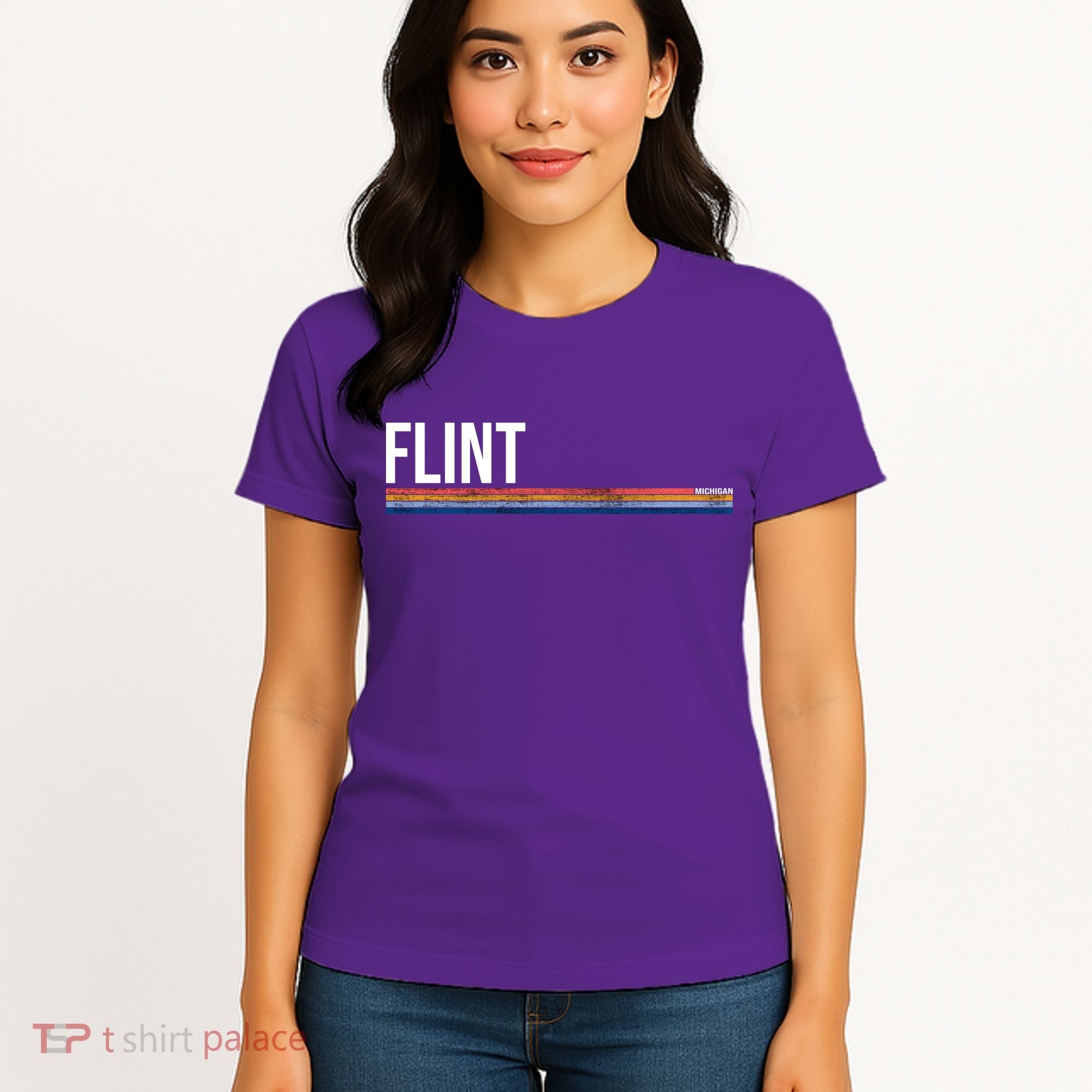 Flint Michigan Retro Women's T-Shirt