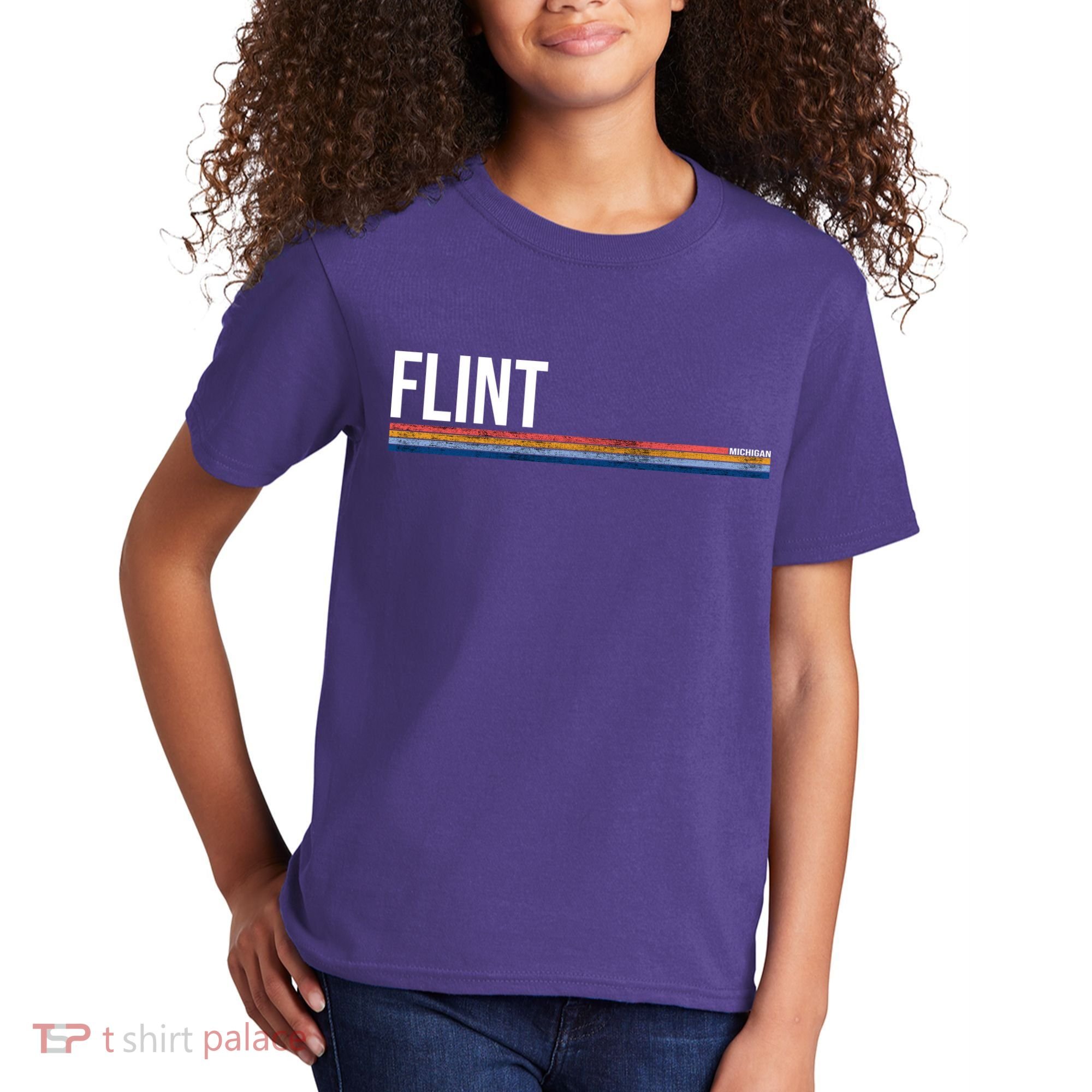 Flint Michigan Retro Kids T-Shirt