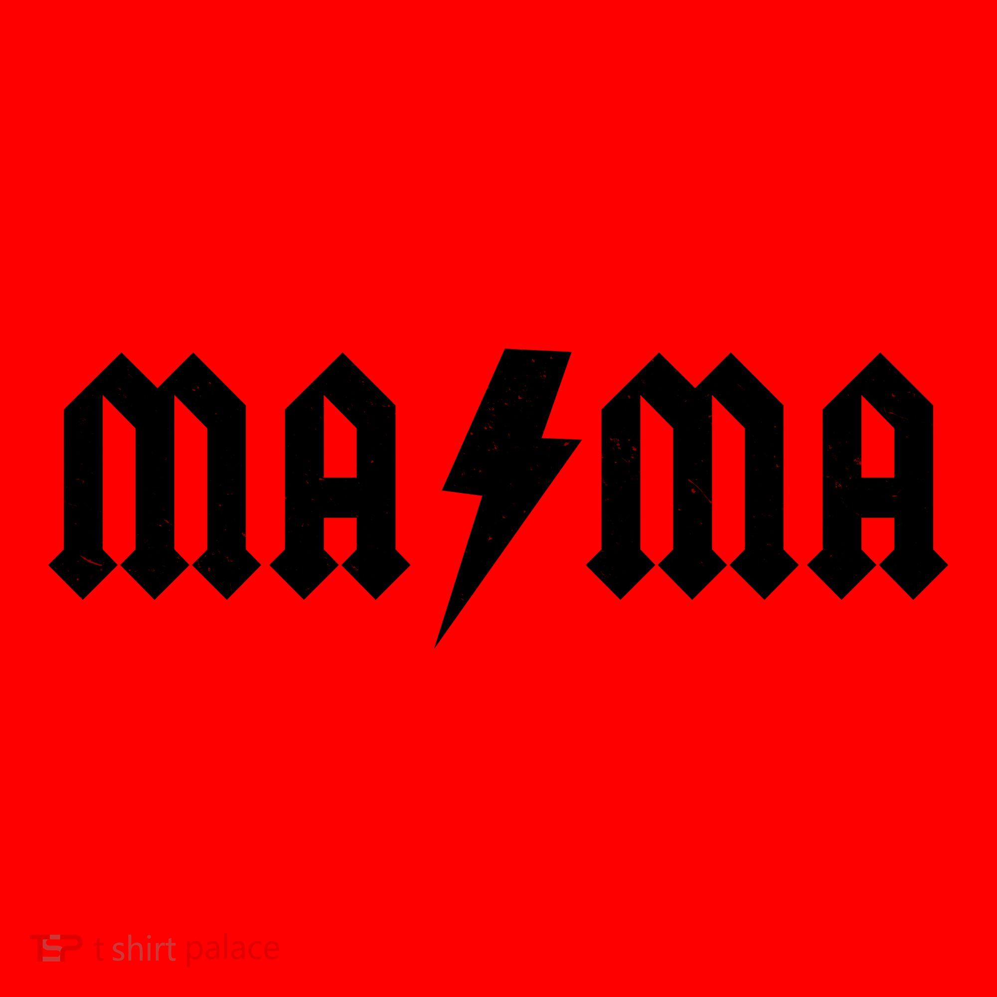 Funny MAMA Rocker Logo Santa Hat
