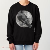 Full Moon Raven Bird Gift Scary Crow Women's Sweatshirt thumb 0