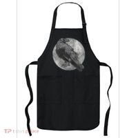 Full Moon Raven Bird Gift Scary Crow Apron thumb 0