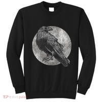 Full Moon Raven Bird Gift Scary Crow Sweatshirt thumb 0