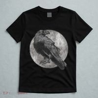 Full Moon Raven Bird Gift Scary Crow T-Shirt thumb 5