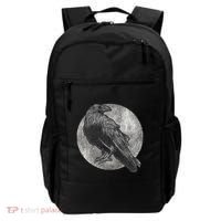 Full Moon Raven Bird Gift Scary Crow Backpack thumb 0