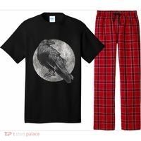 Full Moon Raven Bird Gift Scary Crow Pajama Set thumb 0