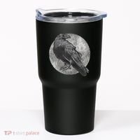 Full Moon Raven Bird Gift Scary Crow Tumbler thumb 0