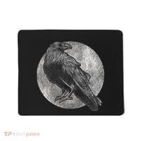 Full Moon Raven Bird Gift Scary Crow Mousepad thumb 0