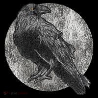 Full Moon Raven Bird Gift Scary Crow Ornament thumb 1