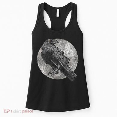 Full Moon Raven Bird Gift Scary Crow Women's Tank Top
