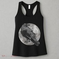 Full Moon Raven Bird Gift Scary Crow Women's Tank Top thumb 3