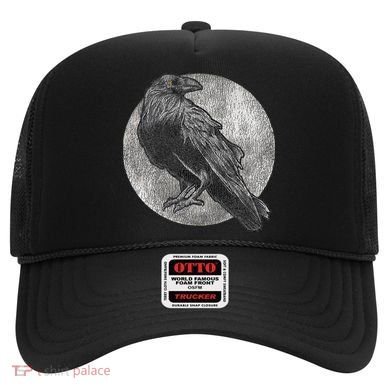Full Moon Raven Bird Gift Scary Crow Hat