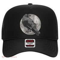 Full Moon Raven Bird Gift Scary Crow Hat thumb 0