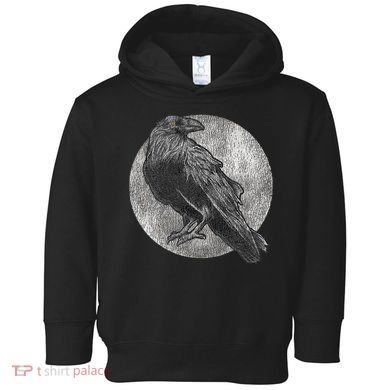 Full Moon Raven Bird Gift Scary Crow Toddler Hoodie