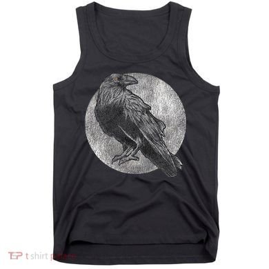 Full Moon Raven Bird Gift Scary Crow Tank Top