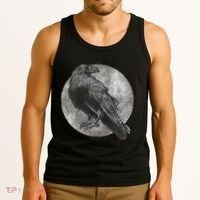 Full Moon Raven Bird Gift Scary Crow Tank Top thumb 3