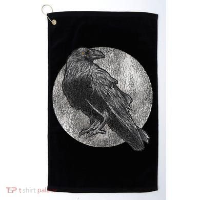 Full Moon Raven Bird Gift Scary Crow Golf Towel