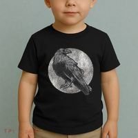 Full Moon Raven Bird Gift Scary Crow Toddler T-Shirt thumb 2