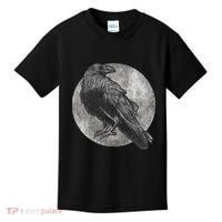Full Moon Raven Bird Gift Scary Crow Kids T-Shirt thumb 0