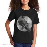 Full Moon Raven Bird Gift Scary Crow Kids T-Shirt thumb 2