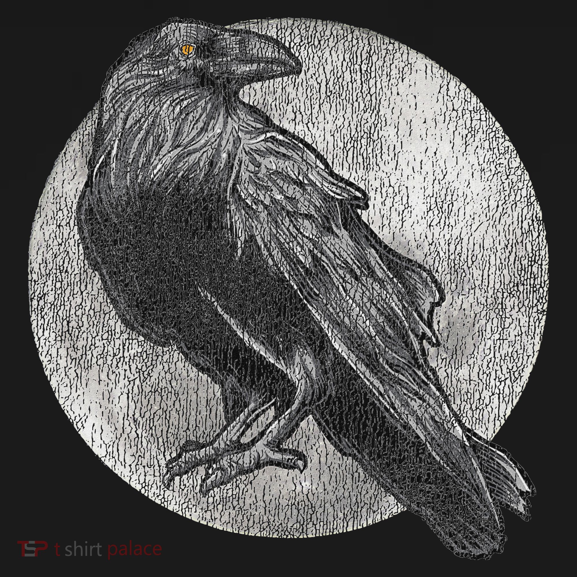 Full Moon Raven Bird Gift Scary Crow Kids T-Shirt