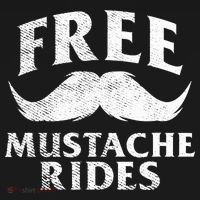 Free Mustache Rides Funny Backpack thumb 2