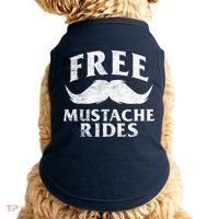 Free Mustache Rides Funny Doggie Tank thumb 0
