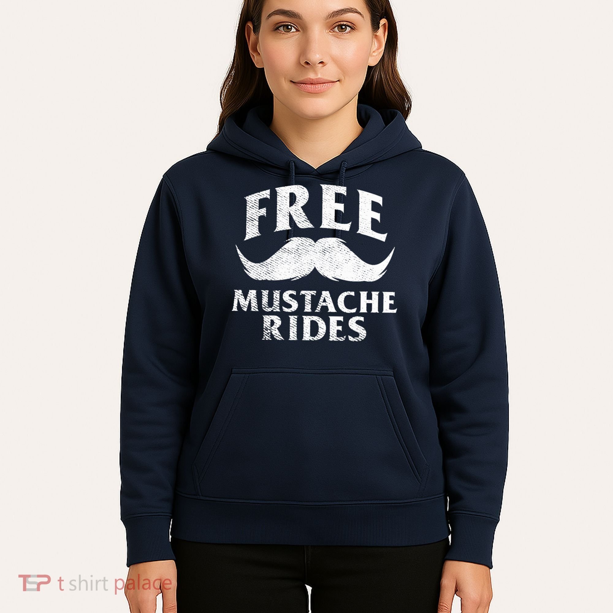 Free Mustache Rides Funny Hoodie