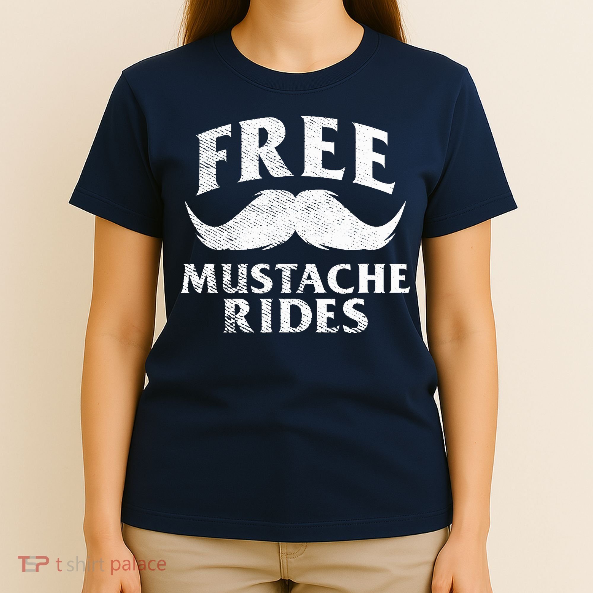 Free Mustache Rides Funny T-Shirt