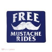 Free Mustache Rides Funny Mousepad thumb 0