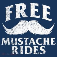 Free Mustache Rides Funny Mousepad thumb 1