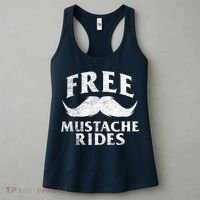 Free Mustache Rides Funny Women's Tank Top thumb 3