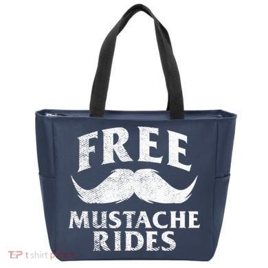 Free Mustache Rides Funny Tote Bag