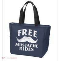 Free Mustache Rides Funny Tote Bag thumb 3
