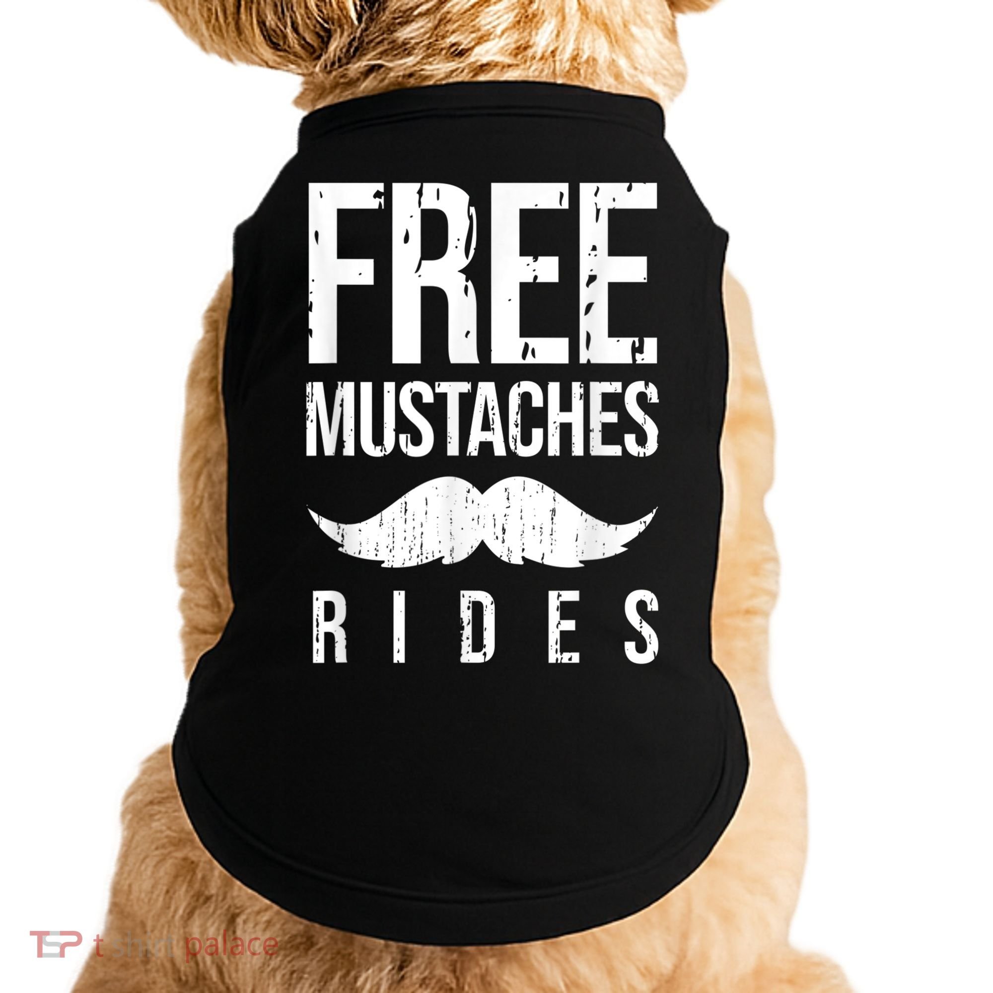 Free Mustache Rides Funny Doggie Tank