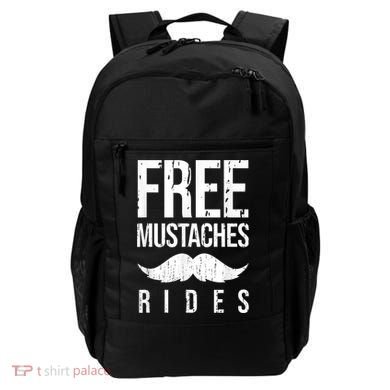 Free Mustache Rides Funny Backpack