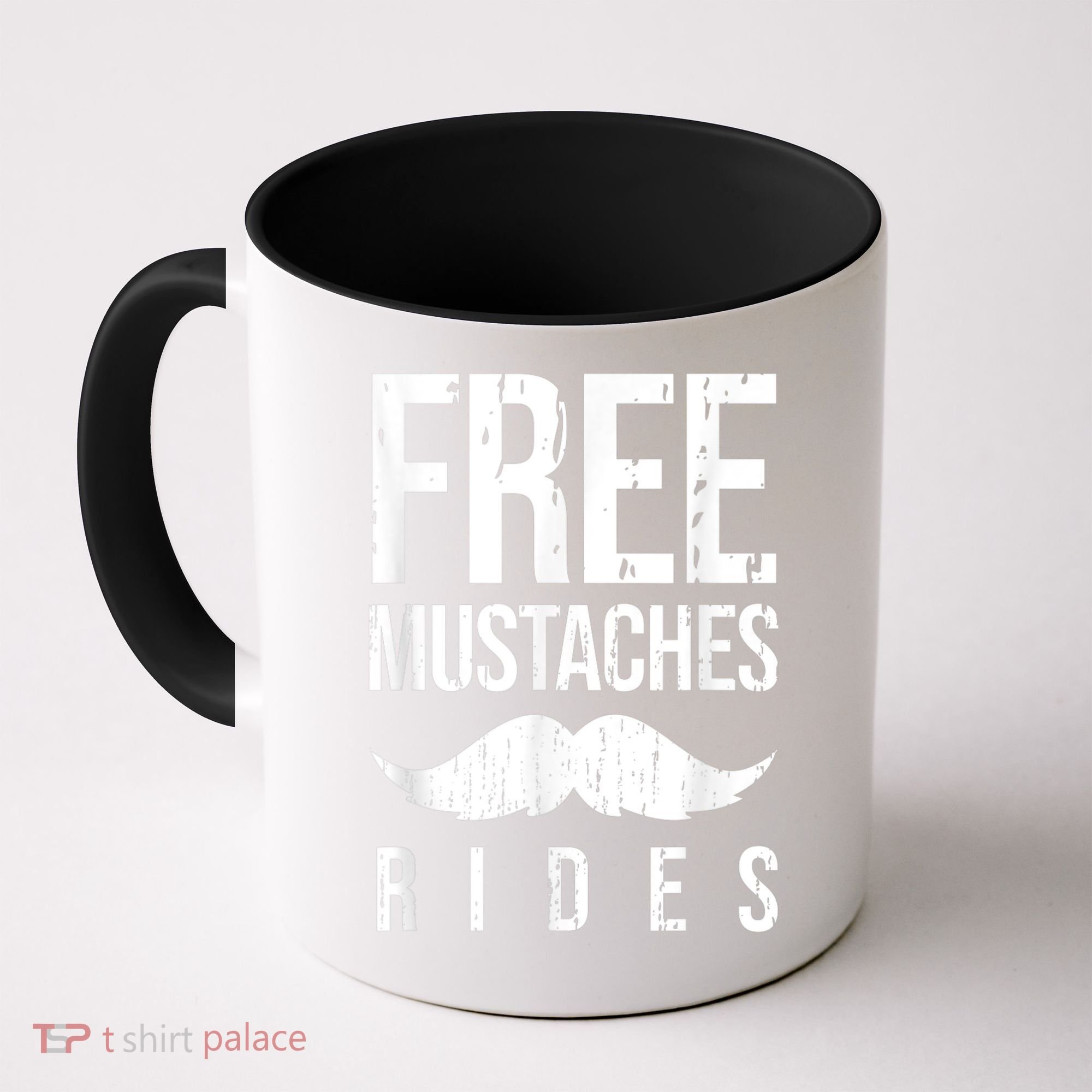 Free Mustache Rides Funny Coffee Mug