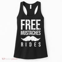 Free Mustache Rides Funny Women's Tank Top thumb 0