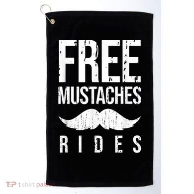 Free Mustache Rides Funny Golf Towel