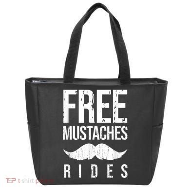 Free Mustache Rides Funny Tote Bag
