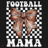 Football Mama Retro Groovy Football Mom Coquette Bow Women's Hoodie thumb 2