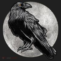 Full Moon Raven Bird Gift Scary Crow Women's Sweatshirt thumb 2