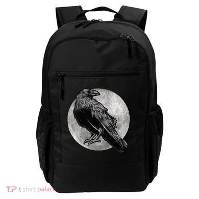 Full Moon Raven Bird Gift Scary Crow Backpack