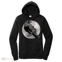 Full Moon Raven Bird Gift Scary Crow Women's Hoodie thumb 0