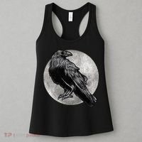 Full Moon Raven Bird Gift Scary Crow Women's Tank Top thumb 3