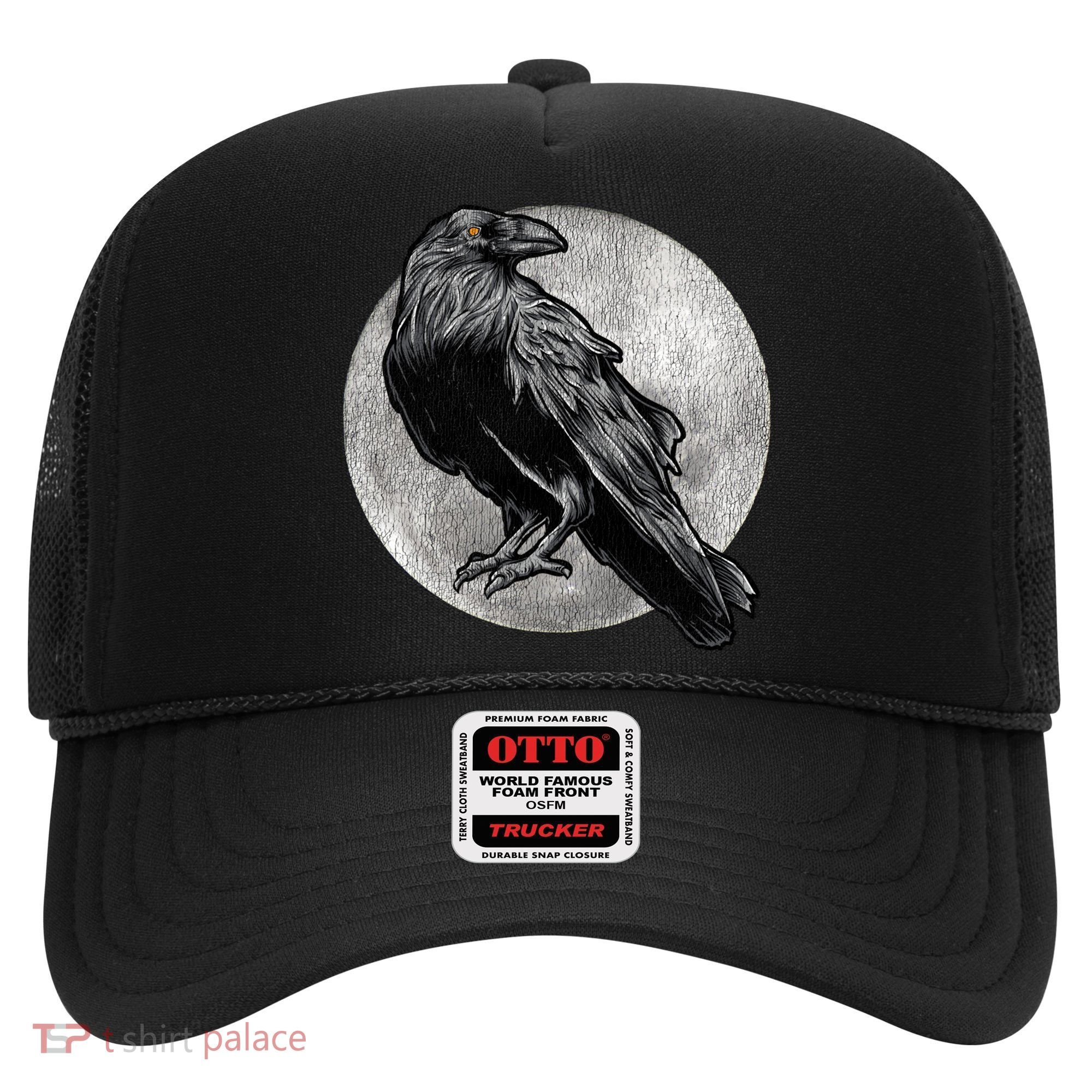 Full Moon Raven Bird Gift Scary Crow Hat