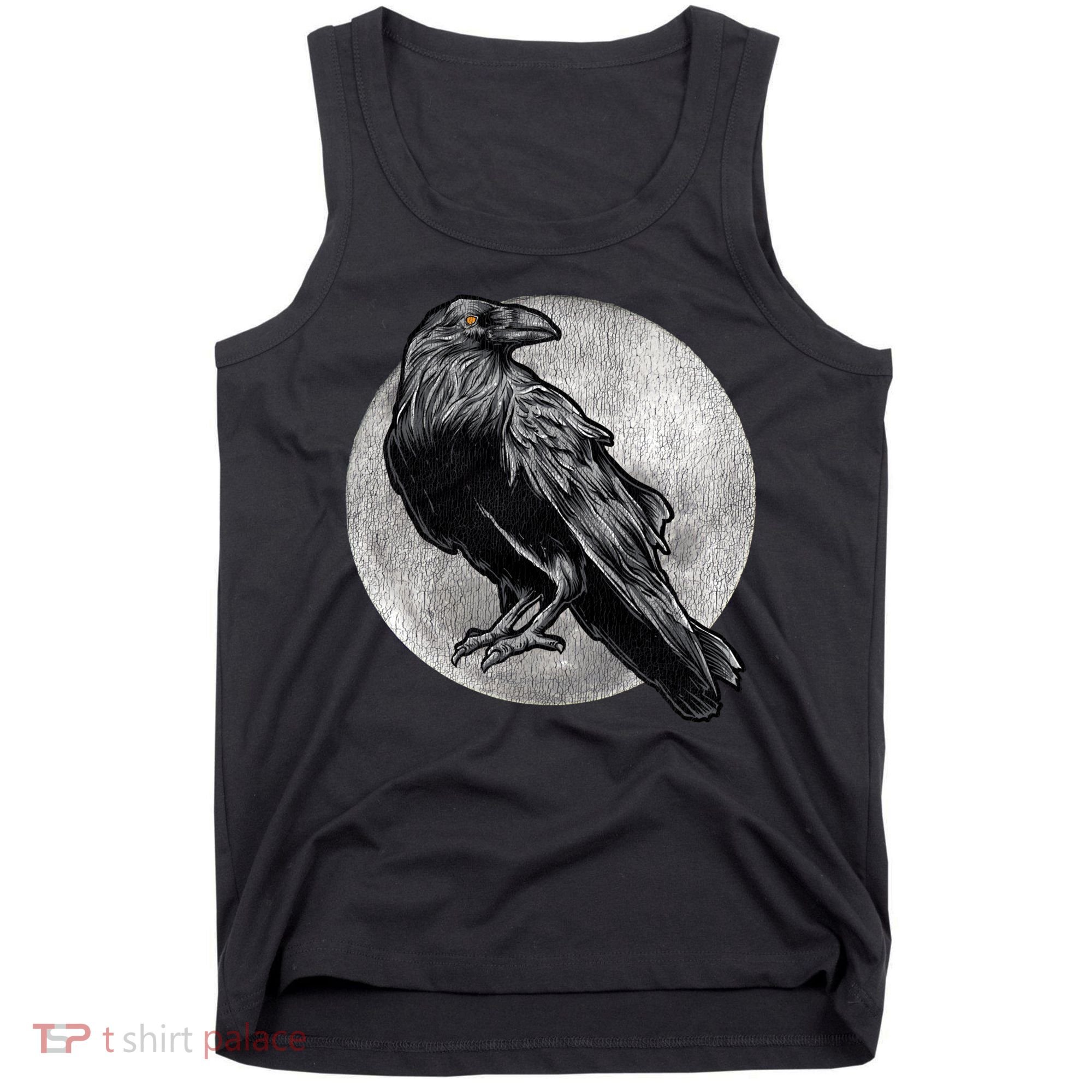Full Moon Raven Bird Gift Scary Crow Tank Top