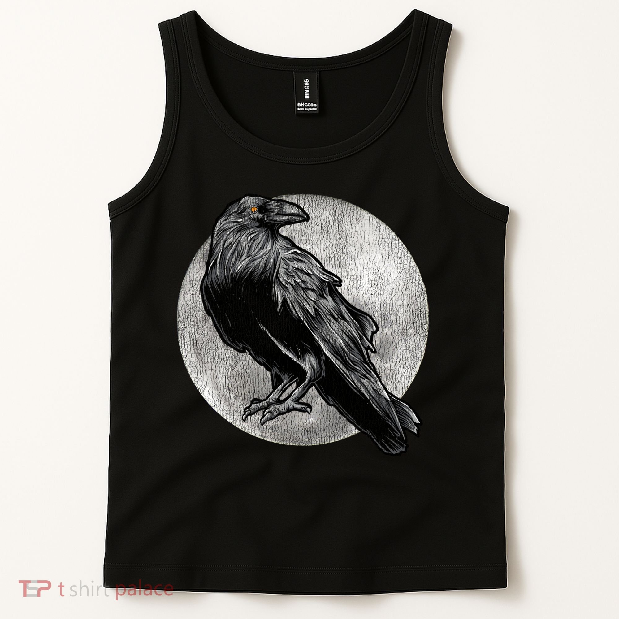 Full Moon Raven Bird Gift Scary Crow Tank Top
